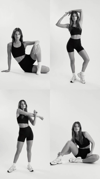 athletic shorts, sports bra, activewear set, workout outfit, training shorts, athletic wear, new arrival, product demo, minimalist, lifestyle, calm, trustworthy, neutral, black